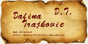 Dafina Trajković vizit kartica